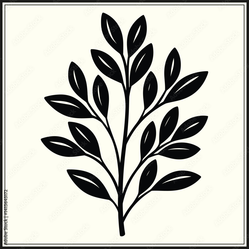 Fototapeta premium Mistletoe Silhouette, Christmas