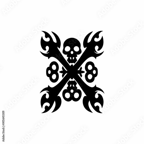 creative Silhouette poison Icon Vector Illustration