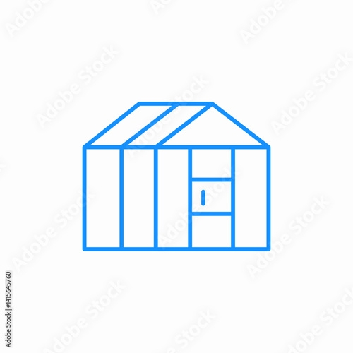 small greenhouse icon sign vector