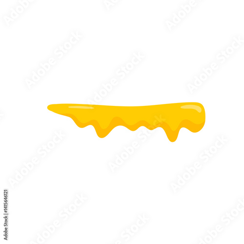 Melted honey drops. Dripping honey vector illustration