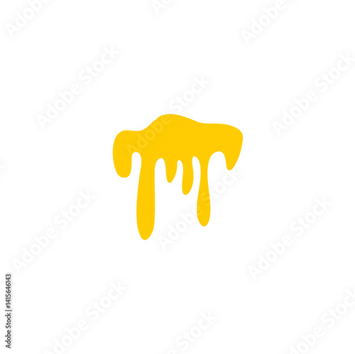 Melted honey drops. Dripping honey vector illustration