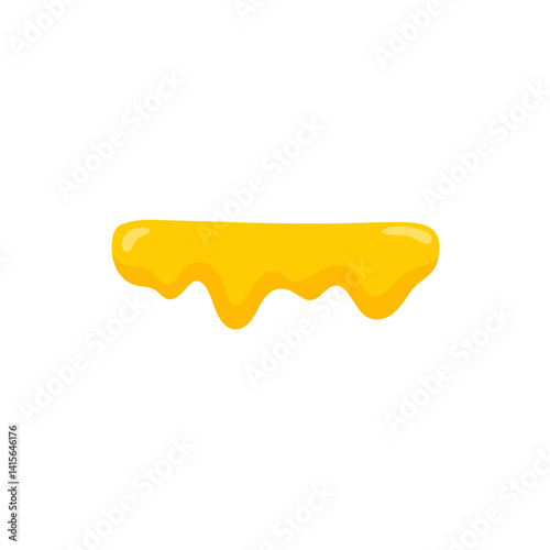 Melted honey drops. Dripping honey vector illustration