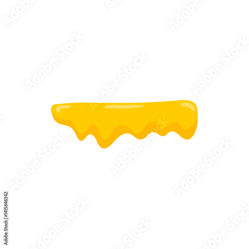 Melted honey drops. Dripping honey vector illustration