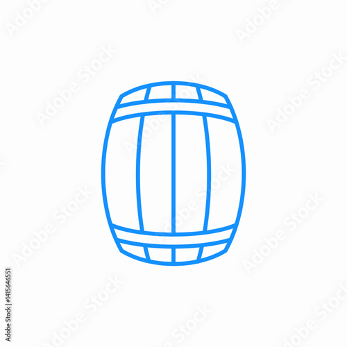 wooden barrel icon sign vector