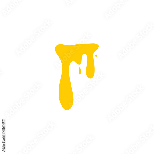 Melted honey drops. Dripping honey vector illustration