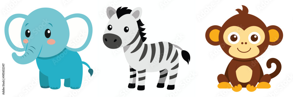 bundle of cartoon animals, cartoon animal vector design bundle of cartoon animals, cartoon animal vector design