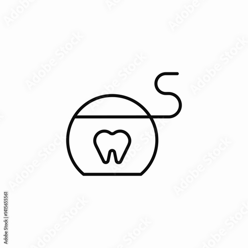 dental floss icon sign vector