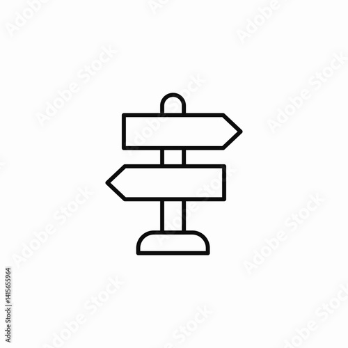 directional signpost icon sign vector