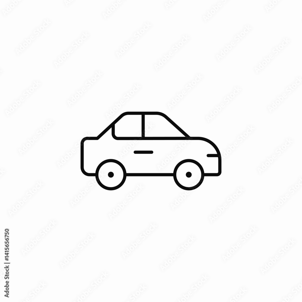 generic car icon sign vector generic car icon sign vector