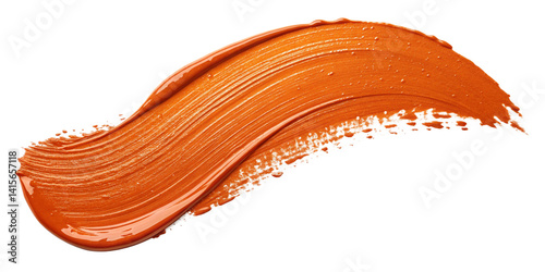 vibrant orange curved paint stroke hand drawn vector illustration of a set of colored pencils isolated on white background.