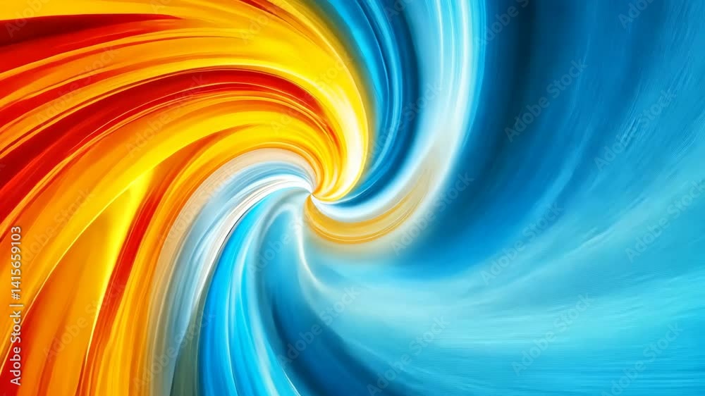 Intensive Gelb Rote Spiralwirbel Farbanimation Im Hintergrund