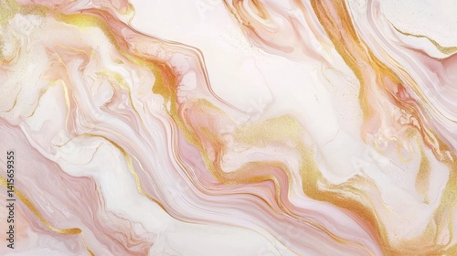 Elegant pink and gold abstract marble painting luxury wedding card women's day background mother's day backdrop concept.