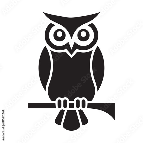 owl on white background