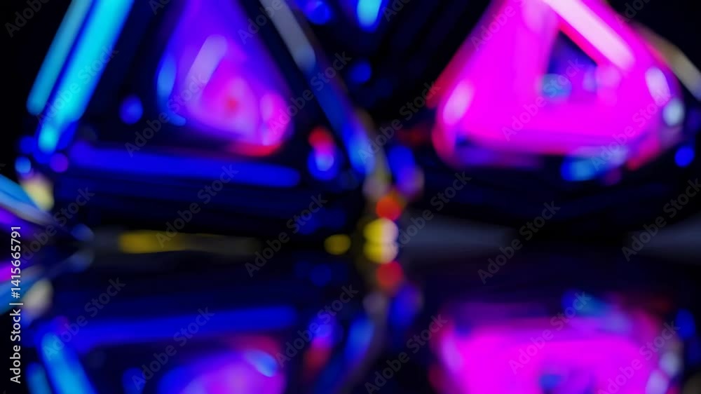 Vibrant colors and patterns dance under neon lights in a mesmerizing display at a lively art event Vibrant colors and patterns dance under neon lights in a mesmerizing display at a lively art event