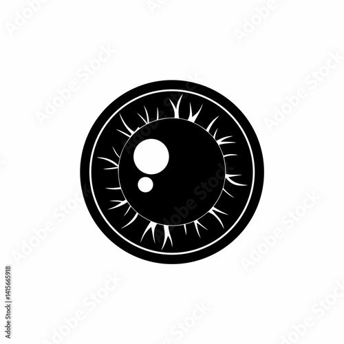 creative Silhouette eyeball Icon Vector Illustration