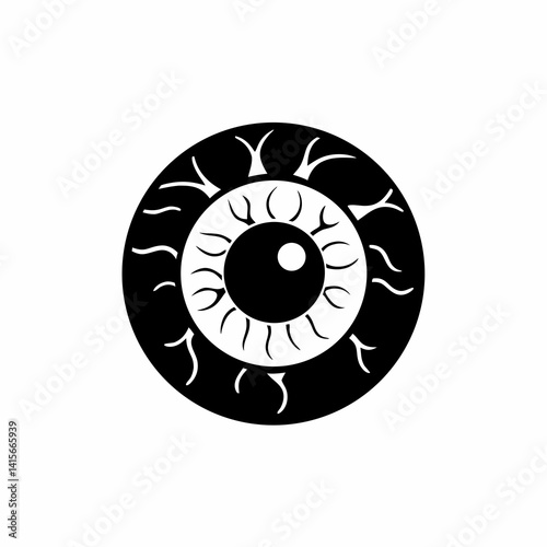 creative Silhouette eyeball Icon Vector Illustration