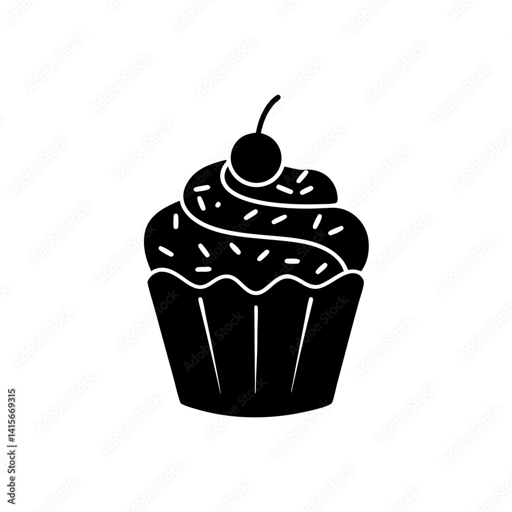 creative details Cupcake Icon Vector Illustration creative details Cupcake Icon Vector Illustration