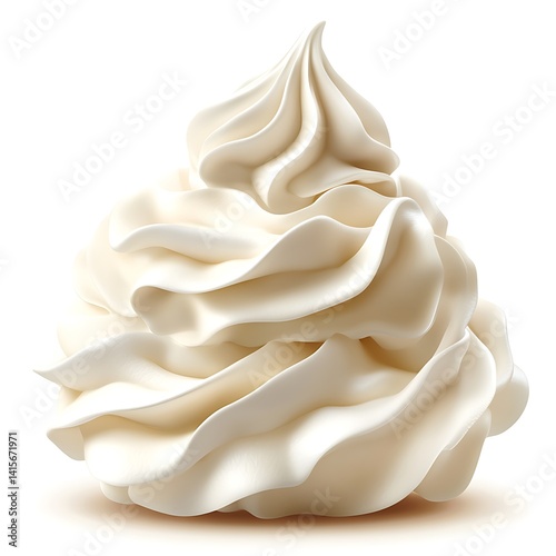 Creamy Velvety Whipped Swirl with Elegant Texture and Delicious Appeal
