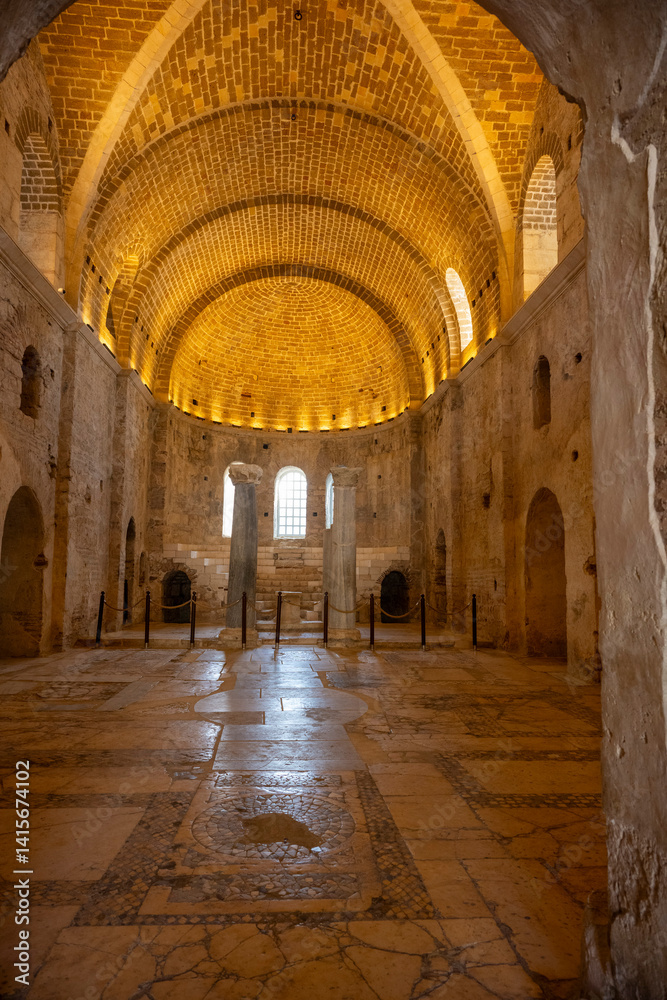 Obraz premium St Nicholas Church, Santa Claus Church, in Demre, Turkey. It is a historic East Roman basilica church of ancient city Myra.