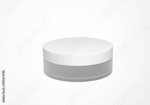 white cosmetic container isolated
