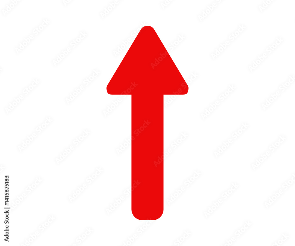 Red arrow up icon. Simple red arrow up symbol vector design and illustration.
Red arrow up icon. Simple red arrow up symbol vector design and illustration.