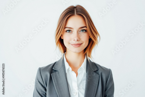 Obraz na płótnie Confident Businesswoman Portrait Studio Shot w salonie