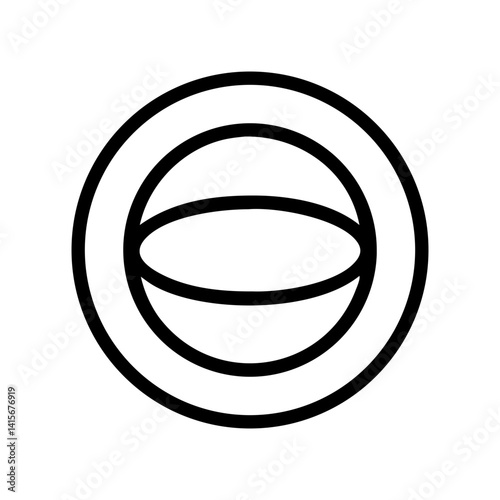 DNS icon for global network connectivity and domain resolution - flat stroke icon for apps and websites
