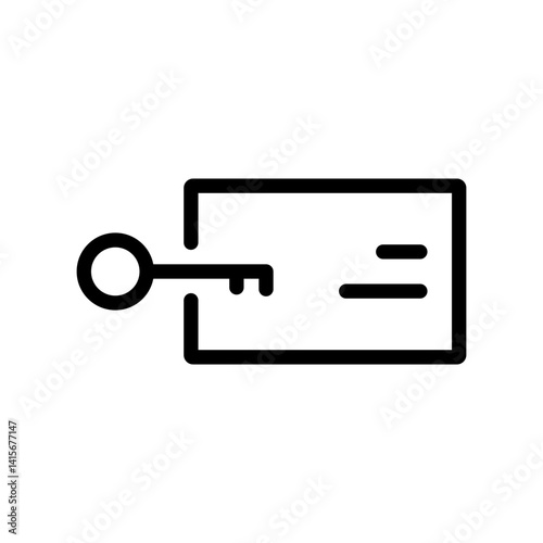 access control icon for authentication and credential verification - flat stroke icon for apps and websites
