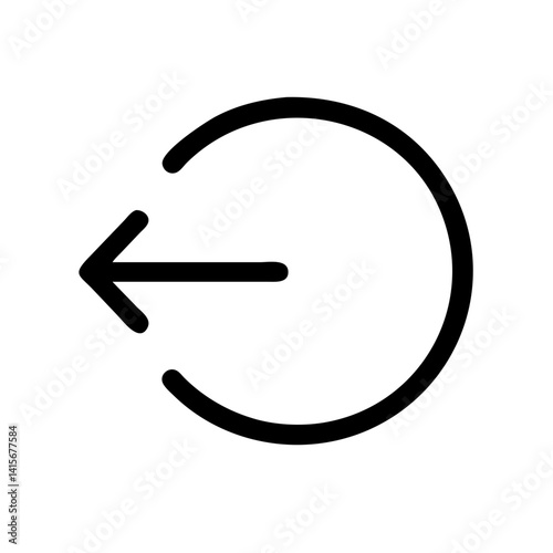 flat stroke logout icon for apps and websites, user exit, account sign-out, session termination
