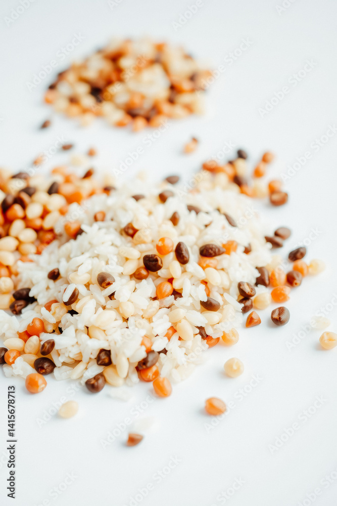Colorful Mix of Grains and Legumes
