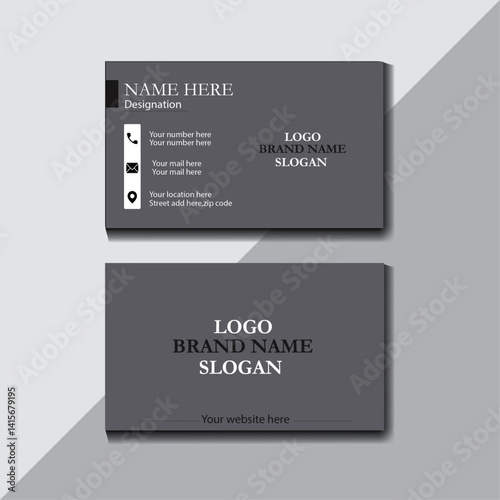 Wallpaper Mural Modern silver color and  clean and professional business card design template.
 Torontodigital.ca