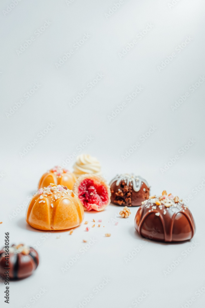 Assortment of Colorful Decorative Confections