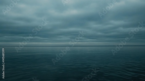 Wallpaper Mural Vast expanse of a calm sea under a moody sky. Torontodigital.ca