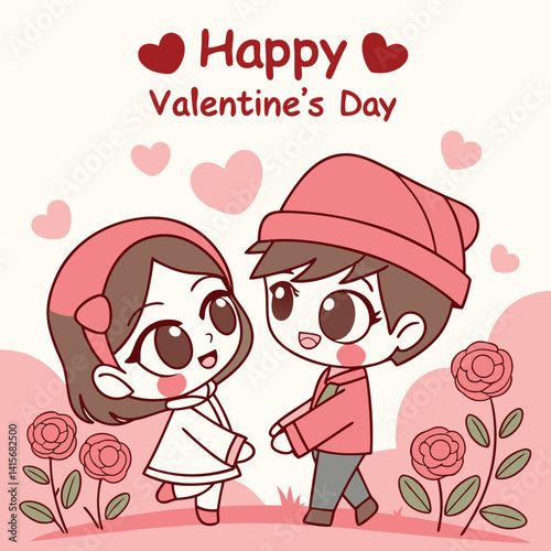 Cute Couple Celebrates Valentine's Day