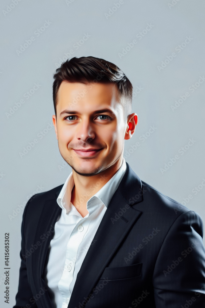 Confident Businessman Studio Portrait
