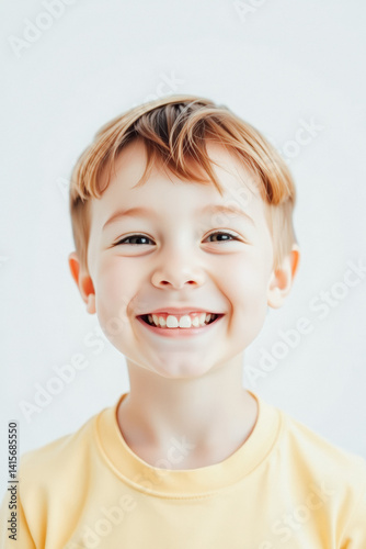 Obraz na płótnie Smiling Boy Child Portrait Studio Shot w salonie