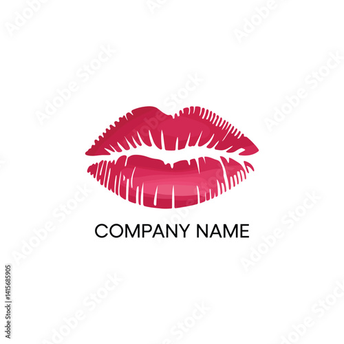 Beautiful lips logo design, vector 