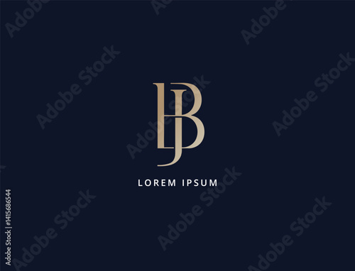 letter jb luxury brand logo design, bj lettering, xl logo design, business corporate branding indentity jb logo