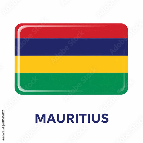 A clear digital illustration of the rectangular flag of mauritius. Below the flag, the word Free Download A clear digital illustration of the rectangular flag of mauritius. Below the flag, the word