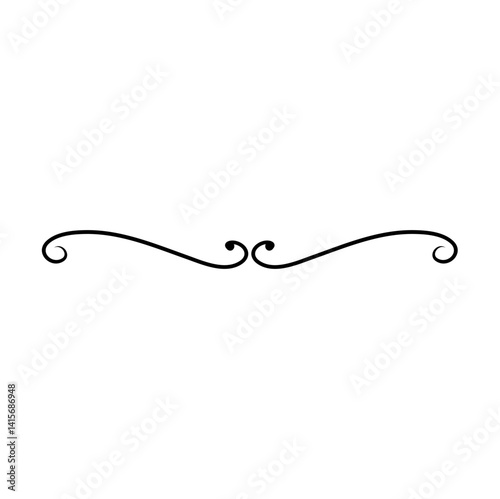 Vintage text divider. Doodle ornament, borders, vintage separators. Hand drawn vector illustration