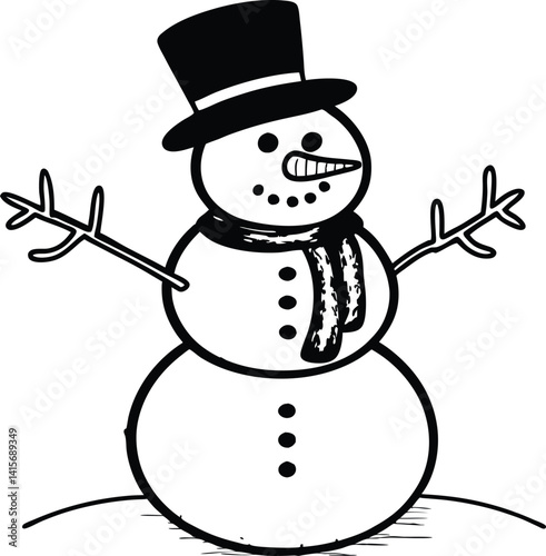 snowman with a broom vector , frost, weather, December, merry, joy, art, color, coldness, icy, snowy, kids