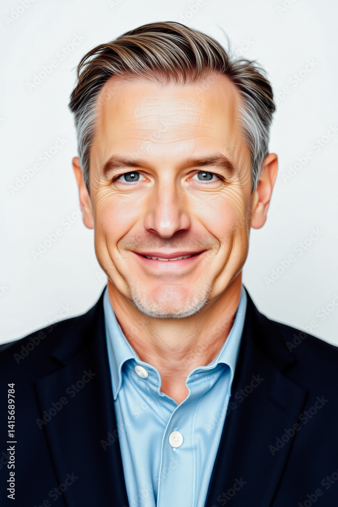 Smiling Businessman Portrait Studio Shot