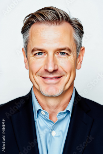 Obraz na płótnie Smiling Businessman Portrait Studio Shot w salonie
