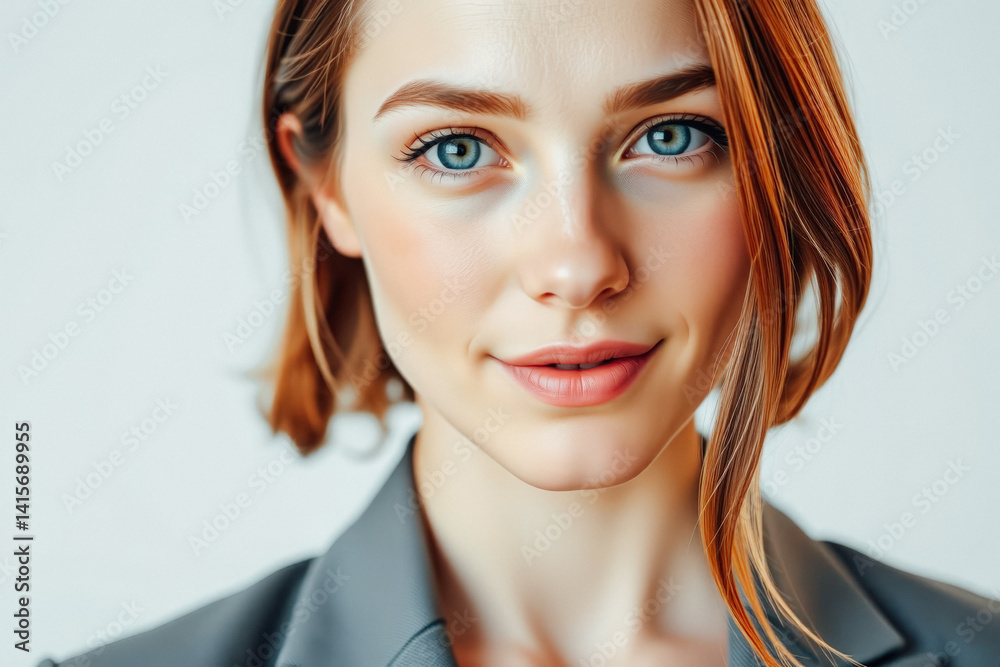 Close-up Portrait of a Woman with Natural Beauty