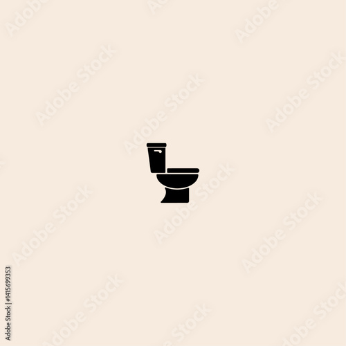 Toilet icon flat vector design.