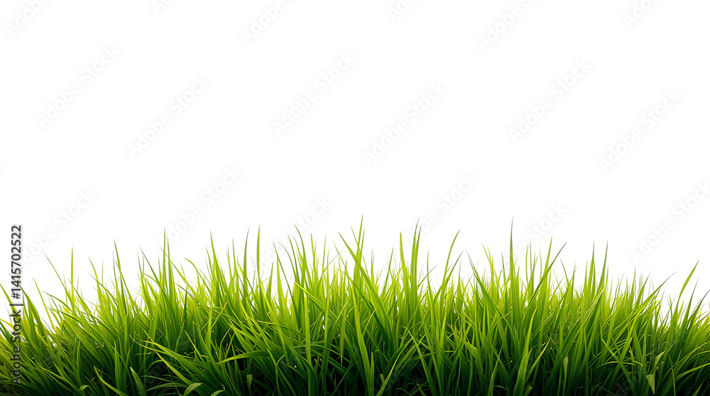 Obraz premium Photo of small patch of green grass isolated on transparent background.png