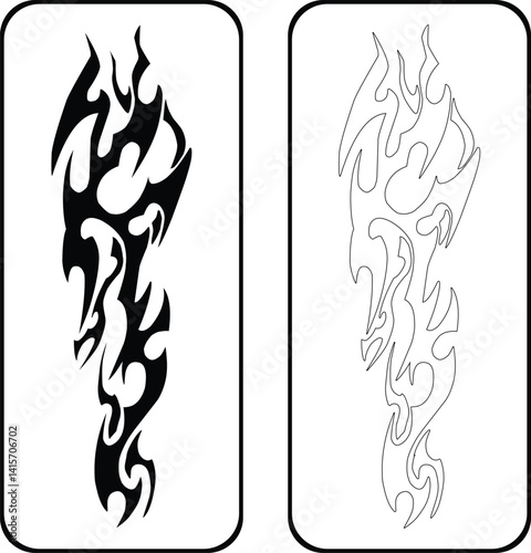 tribal tattoos, ornament shapes, tribal design sign symbols
