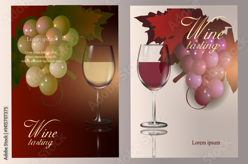 wine glass and grapes
