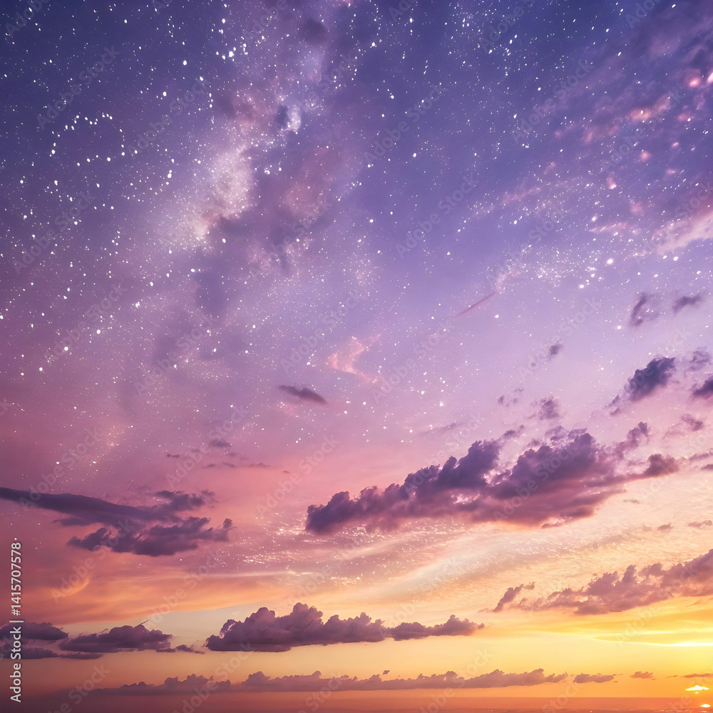 Fototapeta premium celestial dawn hues merging from pale gold to twill