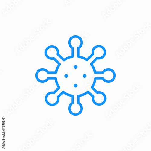 virus cell icon sign vector